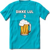 Dikke Lul 3 Bier T-Shirt | Bier Kleding | Feest | Drank | Grappig Verjaardag Cadeau | - Blauw - 3XL