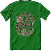 I Make Beer Disappear T-Shirt | Bier Kleding | Feest | Drank | Grappig Verjaardag Cadeau | - Donker Groen - L