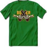 Proost T-Shirt | Bier Kleding | Feest | Drank | Grappig Verjaardag Cadeau | - Donker Groen - XXL