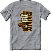 Bier Tap T-Shirt | Bier Kleding | Feest | Drank | Grappig Verjaardag Cadeau | - Donker Grijs - Gemaleerd - XXL
