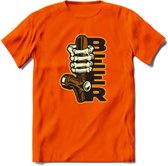 Bier Tap T-Shirt | Bier Kleding | Feest | Drank | Grappig Verjaardag Cadeau | - Oranje - XXL