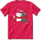 Sweet Time - Valentijn T-Shirt | Grappig Valentijnsdag Cadeautje voor Hem en Haar | Dames - Heren - Unisex | Kleding Cadeau | - Roze - XXL