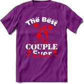 The Best Couple Ever - Valentijn T-Shirt | Grappig Valentijnsdag Cadeautje voor Hem en Haar | Dames - Heren - Unisex | Kleding Cadeau | - Paars - S