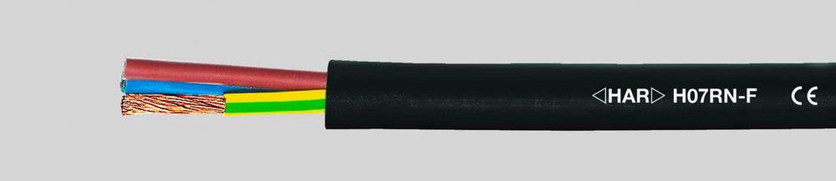 Helukabel 37029 Rubberkabel H07RN-F 3 G 2.5 mm² Zwart 50 m