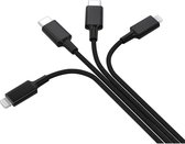 Smrter USB-laadkabel USB-A stekker, USB-C stekker, USB-C stekker, Apple Lightning stekker, USB-micro-B stekker 1.20 m Z