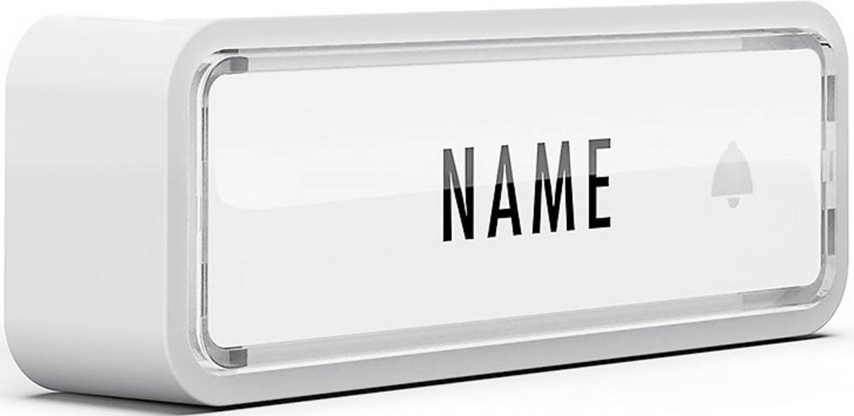 m-e modern-electronics 41290 Zender voor Draadloze deurbel Met naambord