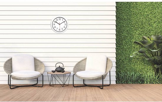 Witte Tfa Dostmann 60.3522.02 Wandklok Zendergestuurd 30 Cm X 4.3 Cm