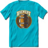 Beer Barrel T-Shirt | Bier Kleding | Feest | Drank | Grappig Verjaardag Cadeau | - Blauw - XL