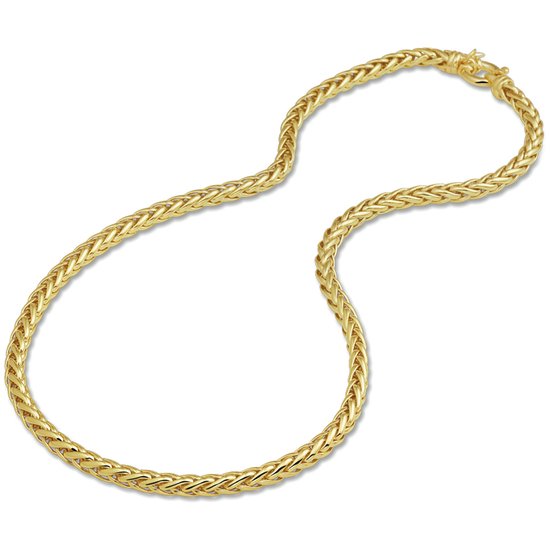 The Jewelry Collection Ketting Vossestaart 4,5 mm 45,5 cm - Verguld