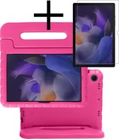 Hoesje Geschikt voor Samsung Galaxy Tab A8 Hoesje Kinderhoes Shockproof Hoes Kids Case Met Screenprotector - Roze