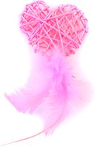 Freedog Pink Heart with Duster  | 13x6.5 cm