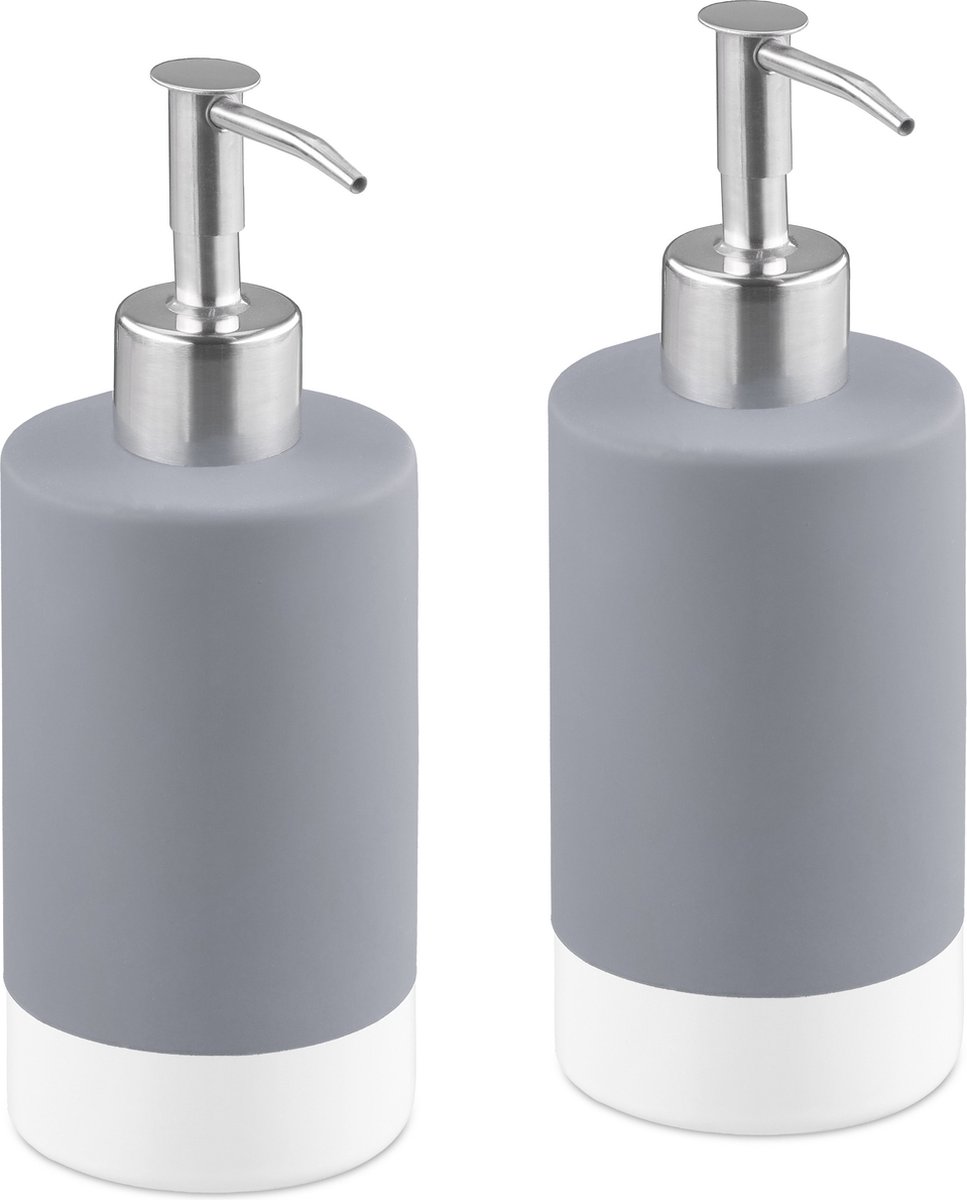 MSV Zeeppompje/dispenser Enzo - Keramiek - Appelgroen - 6.5 X 18 Cm 275 Ml