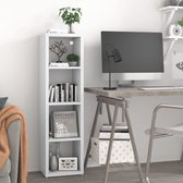 Decoways - Wandschap kubus 37x29,5x134,5 cm MDF wit