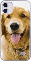 Geschikt voor iPhone 11 hoesje - Portret van een super mooie Golden Retriever - Siliconen Telefoonhoesje