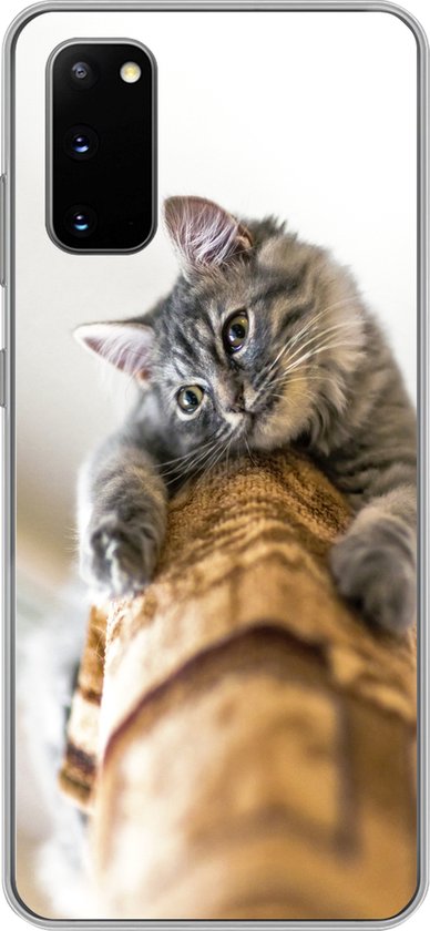Coque Samsung Galaxy S20 - Chat - Arbre à chat - Grijs - Coque de téléphone  en Siliconen | bol