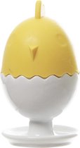 Eierdopje van porselein multi-kleur 6 cm - Houders voor gekookte eieren - Ontbijt en lunch Pasen tafeldecoratie
