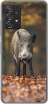 Geschikt voor Samsung Galaxy A53 5G hoesje - Wild dier - Bos - Herfst - Siliconen Telefoonhoesje
