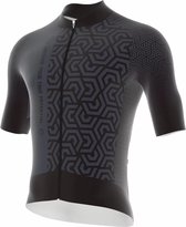 Cycle Gear Wielershirt Grey Square - Maat L - Grijs / Zwart  - Wielrennen - Wielrenshirt - Fietskleding -  Fietsen - Sportkleding - Fiets cadeau - Wielren accessoire