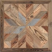 Barnwood mozaïek paneel 80x80 cm - Houten tafelblad - Mozaïek patroon - Mozaïek wandhout - Barnwoodweb