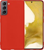Samsung S22 Hoesje Siliconen Cover - Samsung Galaxy S22 Case Hoes - Rood