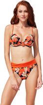 No Gossip Hoge taille balconette push-up bikini set - Laag gesneden bloemenpatroon bikini met accessoires VEELKLEURIG 36