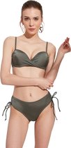 No Gossip Balconette push-up bikiniset - Met kruising aan de voorkant - Khaki KHAKI 42