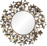 Wandspiegel 80*5*82 cm Goudkleurig Metaal, Glas Rond Grote Spiegel Muur Spiegel Wand Spiegel