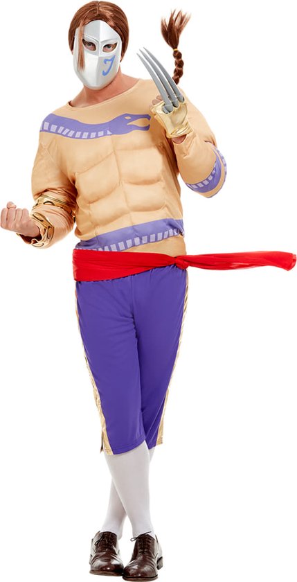 FUNIDELIA Vega kostuum - Street Fighter voor mannen - Maat: XL - Paars
