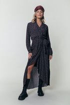 Colourful Rebel Vivian Dots Jurk  Zwart Dames - Wijduitlopende Fit - Viscose - M