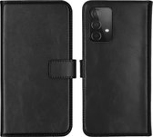 Selencia Hoesje Geschikt voor Samsung Galaxy A52 (4G) / A52s / A52 (5G) Hoesje Met Pasjeshouder - Selencia Echt Lederen Bookcase - Zwart