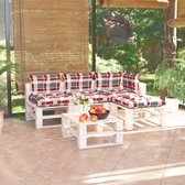 Decoways - 5-delige Loungeset met kussens pallet grenenhout