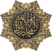 Islamitische lijst Ster K. Tevhid Zwart / Goud