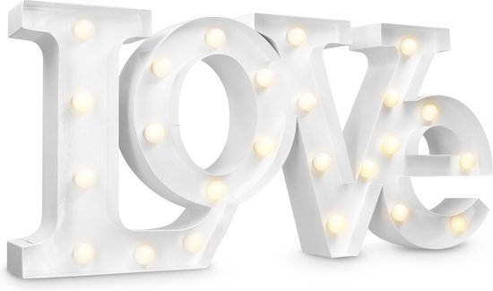 Navaris LED decoratieve lamp LOVE Metalen lichtletters op batterijen – Stijlvolle... | bol.com