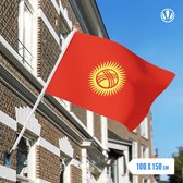Vlag Kirgizië 100x150cm - Spunpoly