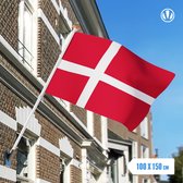Vlag Denemarken 100x150cm - Glanspoly