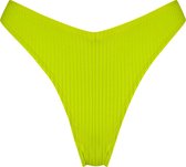WALLIEN - Dames Bikini Broekje V - Sea Foam - Geel