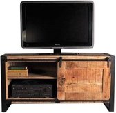 Tv meubel | industrieel | mangohout | naturel | 120 x 45 x 60(h) cm