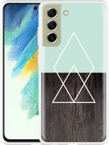 Hoesje Geschikt voor Samsung Galaxy S21 FE Wood Simplicity
