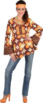 Magic Design Verkleedblouse Circle Dames Polyester Bruin/oranje Mt Xs/s