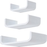 HOMdotCOM Wandplanken set 3-delig wit