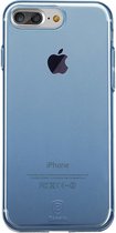 Baseus Simple Series doorzichtig hoesje iPhone 7 Plus 8 Plus - Blauw