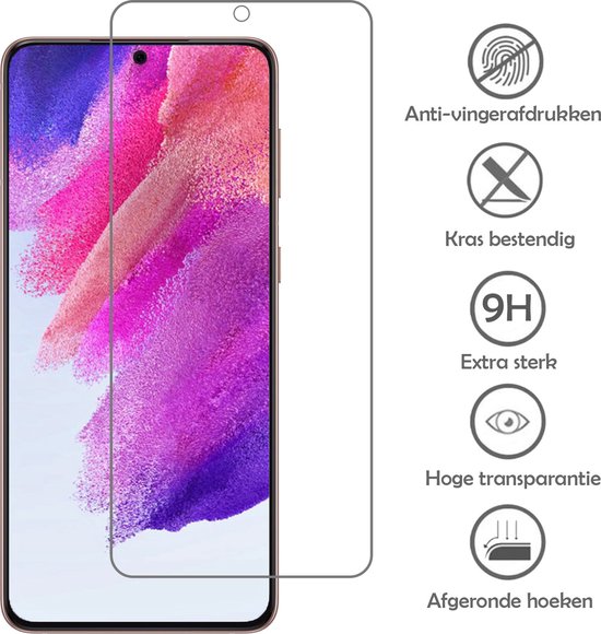 Protecteur d'écran Samsung S21 FE - Glas protecteur d'écran Samsung Galaxy S21 FE - Glas protecteur d'écran Samsung S21 FE Extra fort - 2 pièces