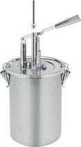 Heveldispenser Met Enkele Naald Spuitmond En Ronde 4,5 Liter RVS Container, Gastro-Inox 503.163