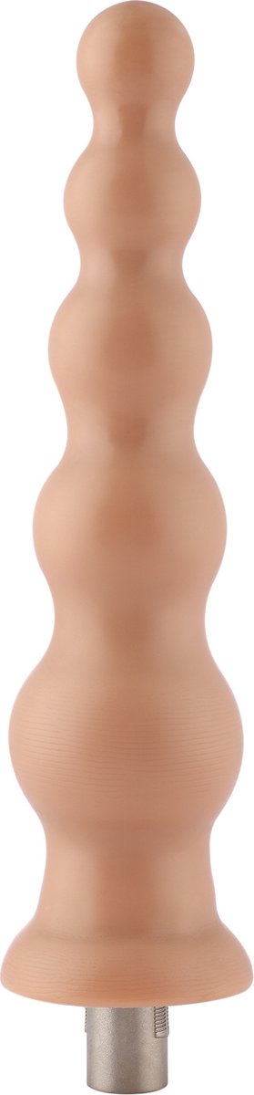 Goedkoopste Geribbelde Dildo 3XLR voor Auxfun Basic Seksmachine Beige 21 cm