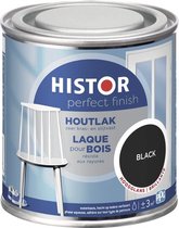 Histor Perfect Finish Houtlak Hoogglans 250ml Zwart