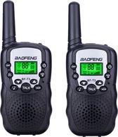 Baofeng BF-T3 Walkie Talkie - Set van Twee - LCD Scherm met Groene Verlichting - 16 Kanalen - 5 tot 10 KM Bereik - Flits - Zwart