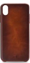 Apple iPhone Xs Max Hoesje - Senza - Desire Serie - Echt Leer Backcover - Burned Cognac - Hoesje Geschikt Voor Apple iPhone Xs Max