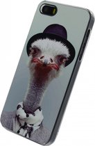 Apple iPhone 5/5s/SE Hoesje - Xccess - Metal Plate - Back Cover - Funny Ostrich - Hoesje Apple iPhone 5/5s/SE