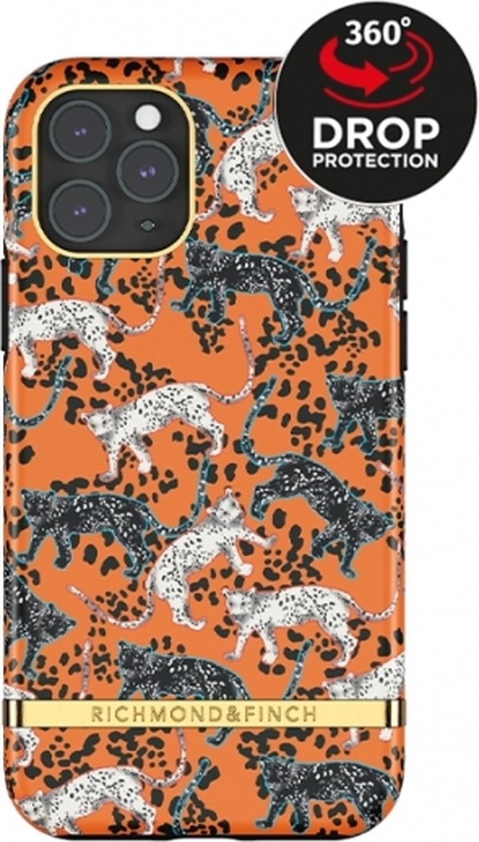 Richmond & Finch Orange Leopard luipaarden hoesje voor iPhone 11 Pro - oranje