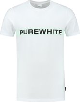 Purewhite -  Heren Slim Fit    T-shirt  - Wit - Maat XXL